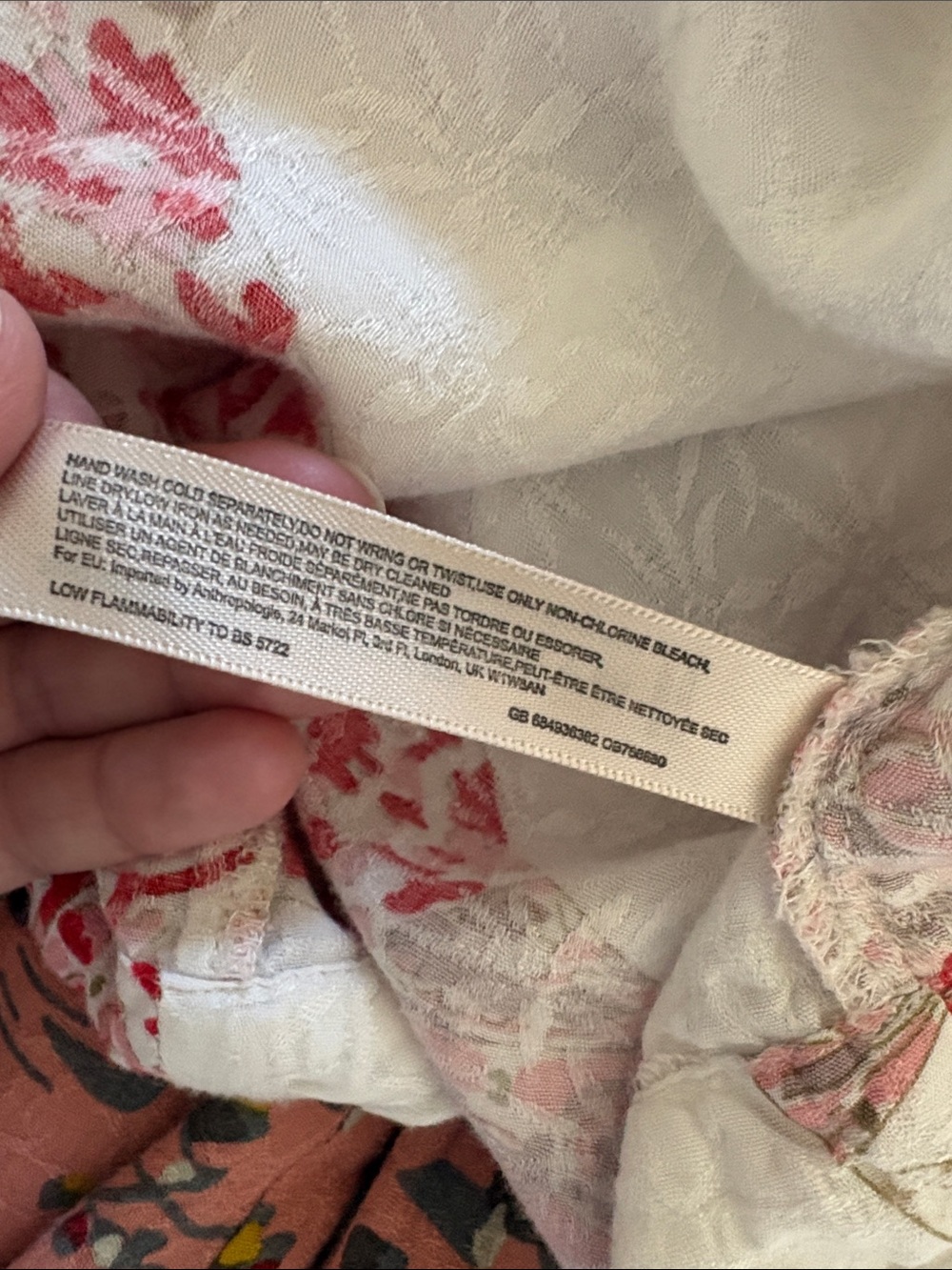 ANTHROPOLOGIE FLOREAT Pink Floral Patchwork Kimono Robe - Picture 9 of 11